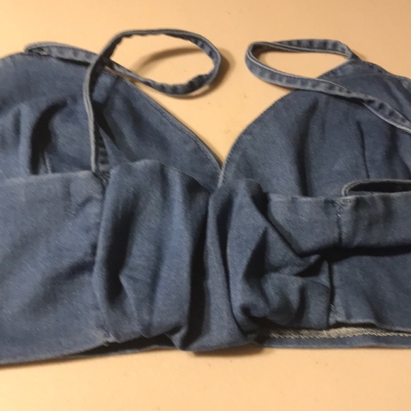 Stretch Denim Crop Top & Skirt Set - Picture 9 of 14